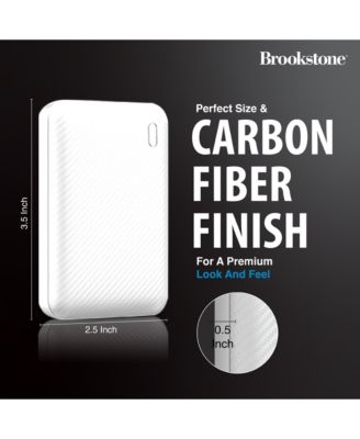 5,000mAh Carbon Fiber Multi-Port Slim Power Bank
