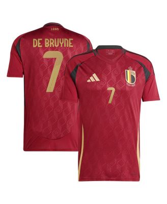 adidas - Men's Kevin De Bruyne Burgundy Belgium National Team 2024 Home Replica Player Jersey