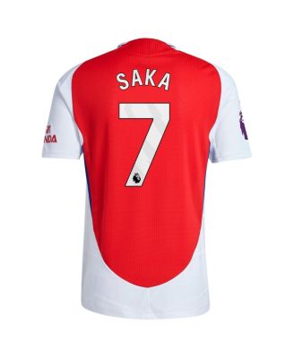 Men's Bukayo Saka Red Arsenal 2024/25 Home Authentic Player Jersey