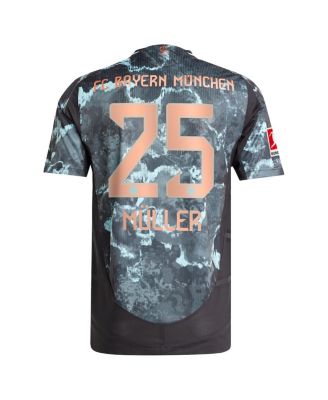 Men's Thomas M&uuml;ller Black Bayern Munich 2024/25 Away Authentic Player Jersey