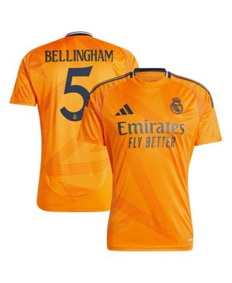adidas - Men's Jude Bellingham Orange Real Madrid 2024/25 Away Replica Player Jersey