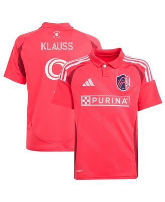 adidas - Big Boys and Girls Joao Klauss Red St. Louis City SC 2025 Forever CITY Red Replica Player Jersey