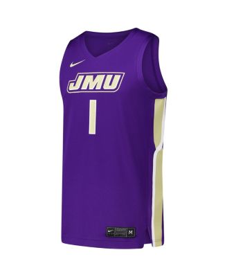 Men's 1 Purple James Madison Dukes Replica Basketball Jersey