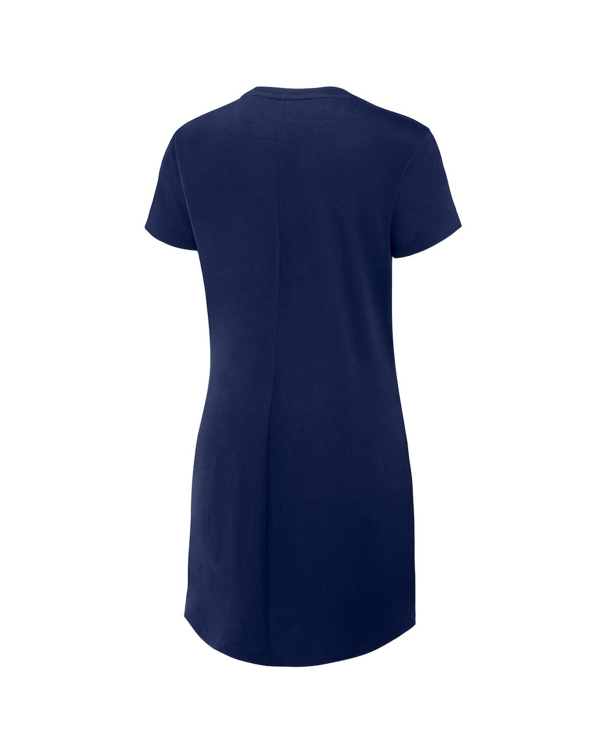 Fanatics Women's Navy New York Yankees Ruched Drape T-shirt Dress