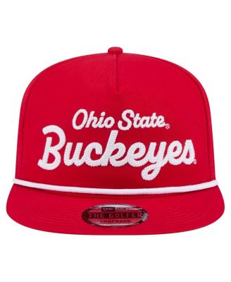 Men's Scarlet Ohio State Buckeyes Adventure Team Text Golfer Snapback Hat