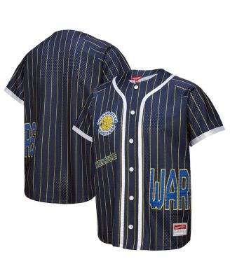 Mitchell & Ness - Women's Blue Golden State Warriors Fashion Baseball Jersey