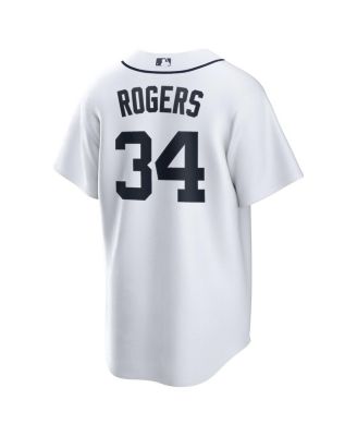 Men's Jake Rogers White Detroit Tigers Home Replica Jersey