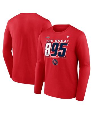 Fanatics - Men's Alexander Ovechkin Athletic Red Washington Capitals NHL All-Time Leading Goal Scorer The Great 895 Long Sleeve T-Shirt