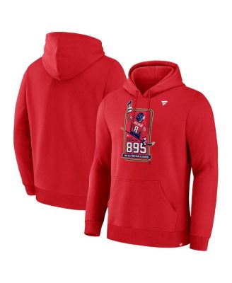 Fanatics - Men's Alexander Ovechkin Athletic Red Washington Capitals NHL All-Time Leading Goal Scorer 895 Logo Pullover Hoodie