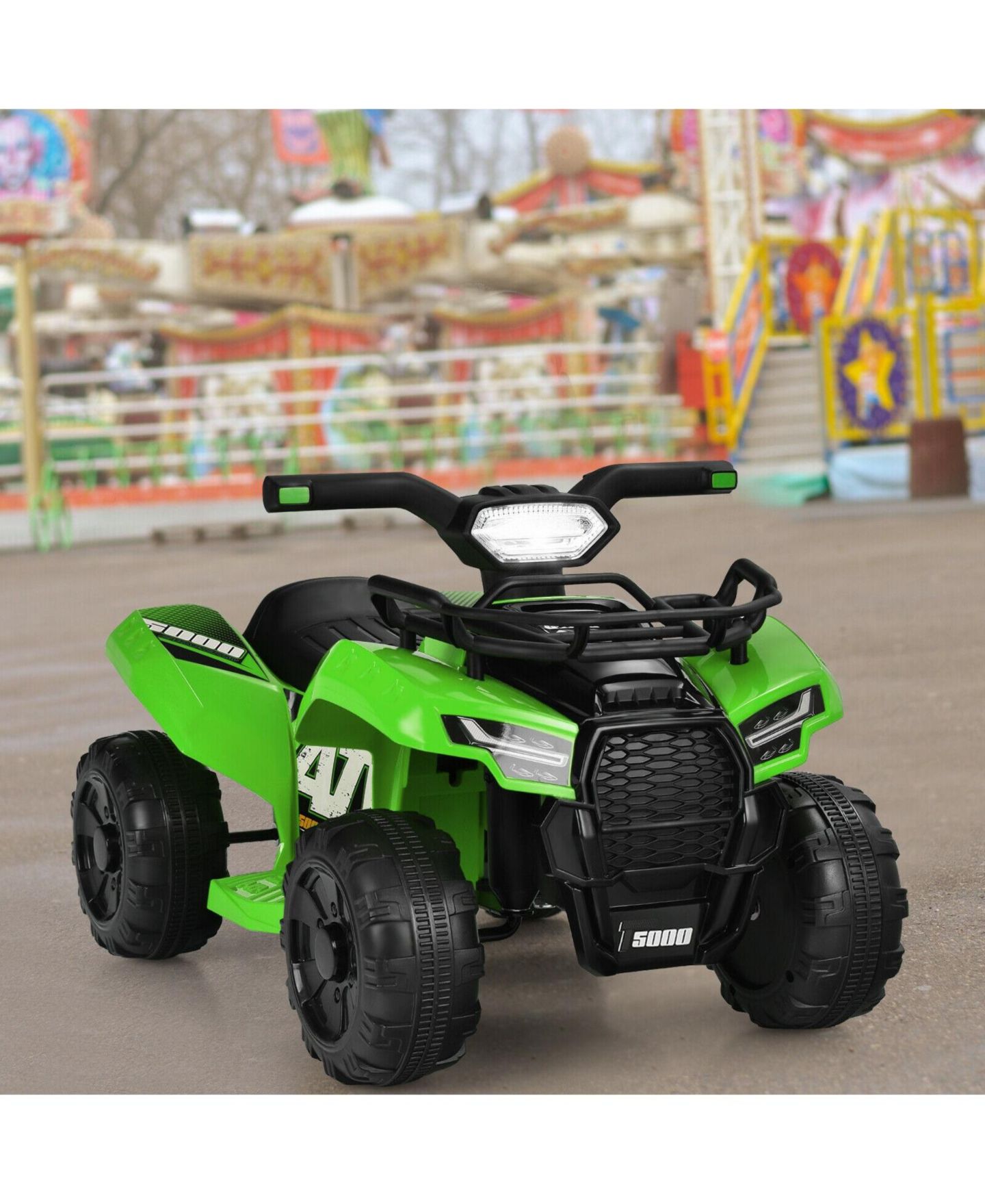 Детская игрушка Mecale 6V Kids ATV Quad Ride-On with LED Light and MP3 Player, 44 lbs Capacity, Ages 18 Months+, цвет: Зелёный — фото 2