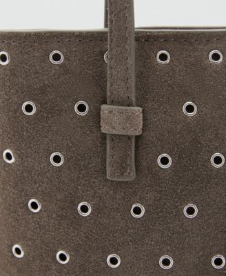 Women's Die-Cut Leather Shopper Bag