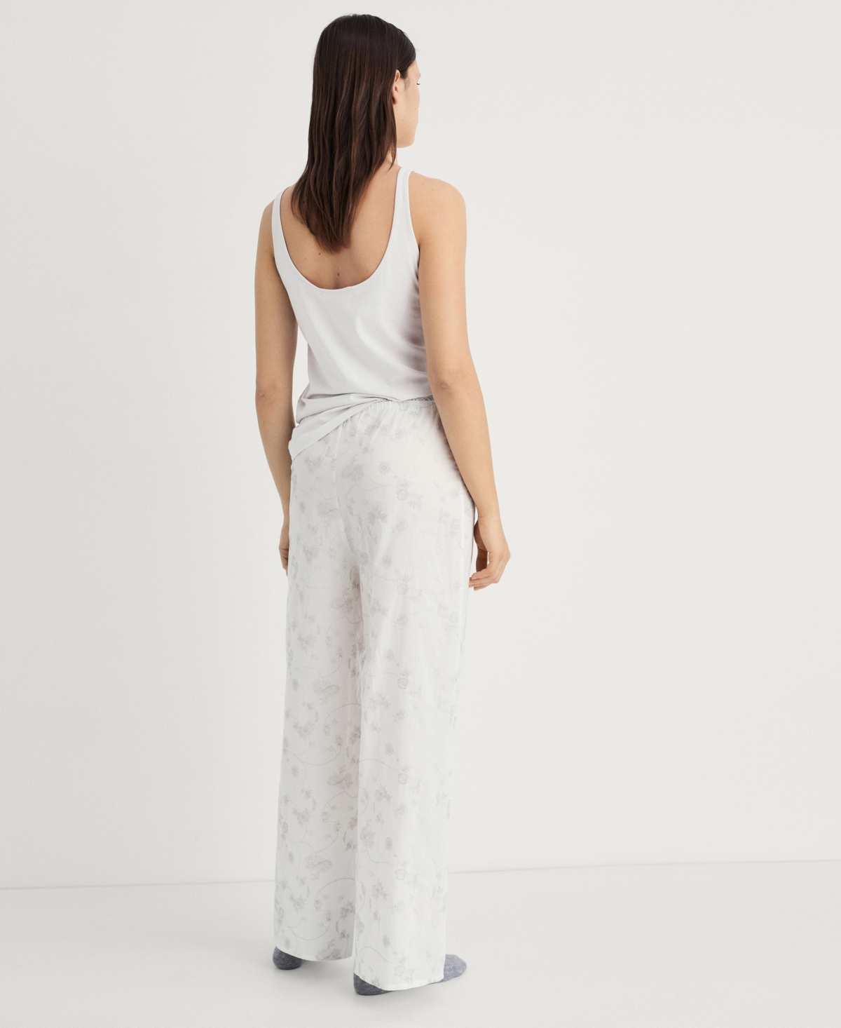 Mango Women's Embroidered Pajama Pants