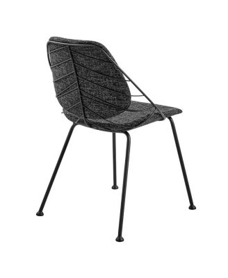 Set of 2 Leaf Fabric Dining Chairs for Kitchen or Dining Room Seating