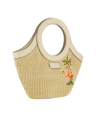 Flamingo Embroidery Tote