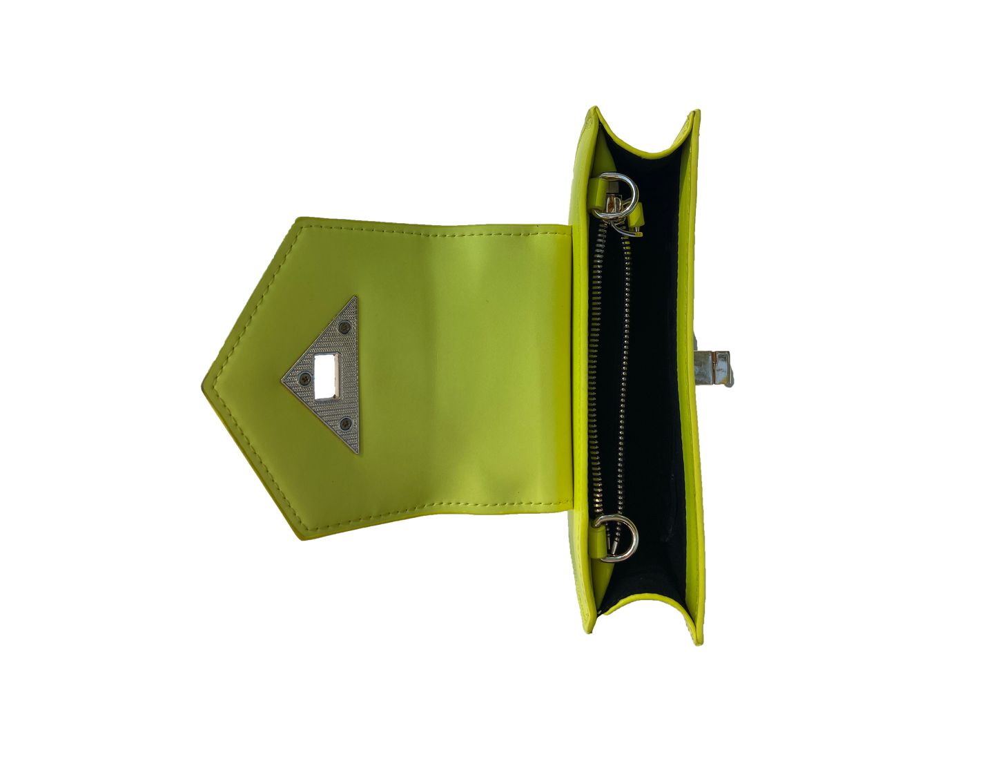 Женская сумка SUSU Bright Yellow Mini Crossbody Purse Chain Strap Leather Wristlet Handbag, цвет: Жёлтый — фото 7