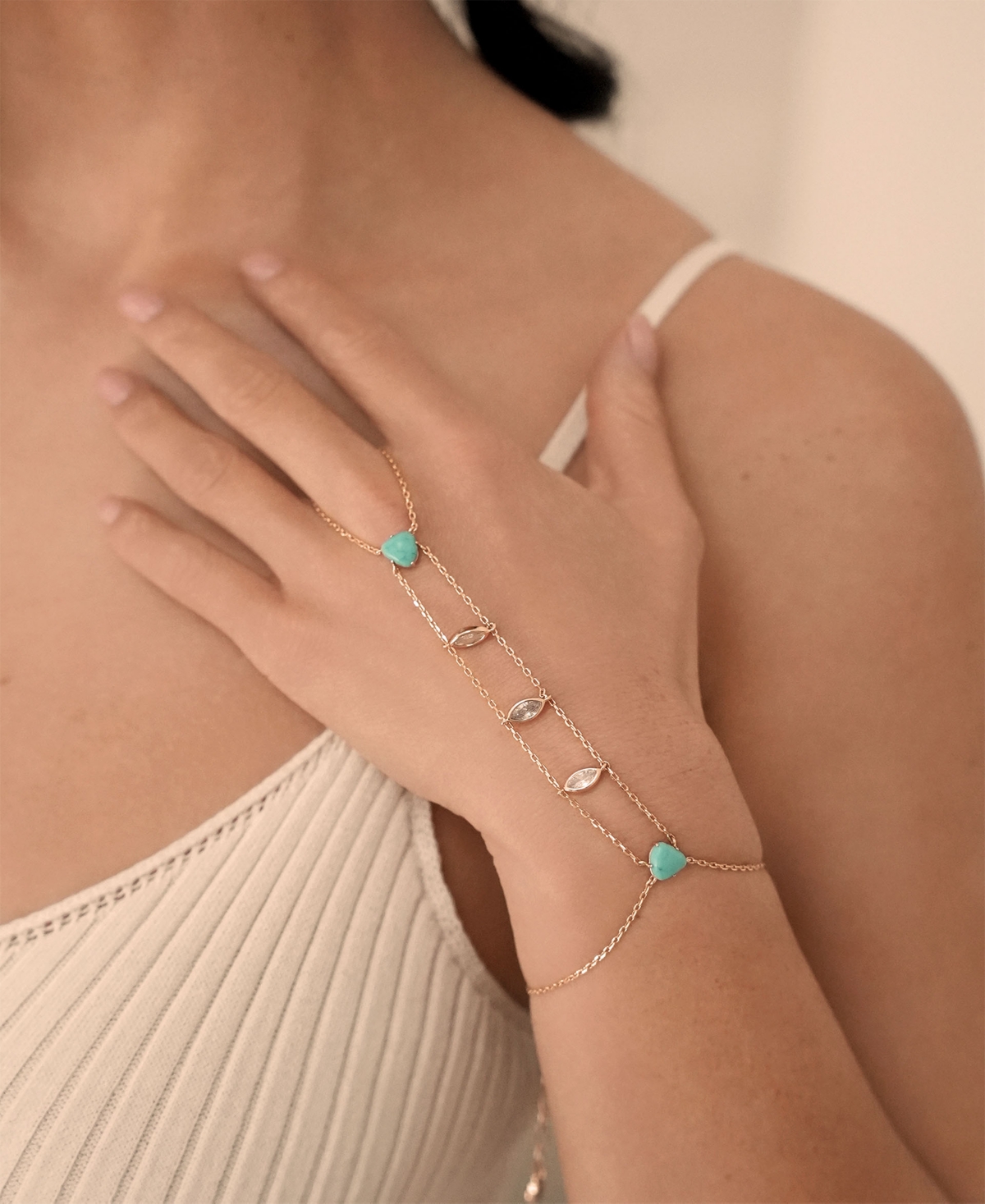 Ettika Turquoise Solstice Chain Bracelet