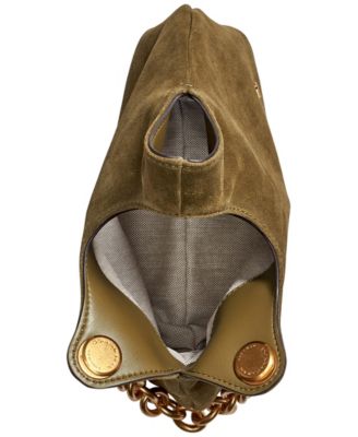 Lawrence Suede Wristlet with Chain Strap