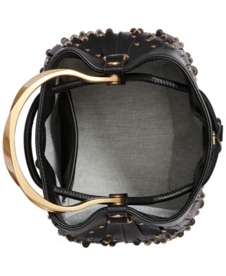 Lawrence Beaded Laser-cut Bucket Bag