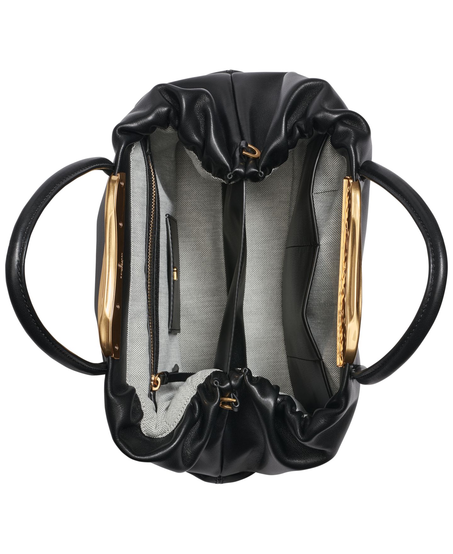 Женская сумка Donna Karan New York Poplin Satchel, цвет: Чёрный / Золотой — фото 4