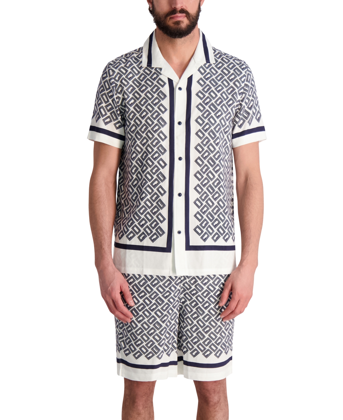 Karl Lagerfeld Men's Double L Short-sleeve Shirt