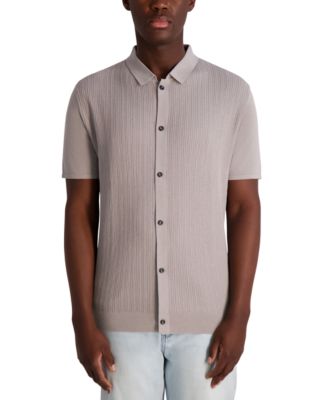 Men's Knit Cardigan Polo Shirt