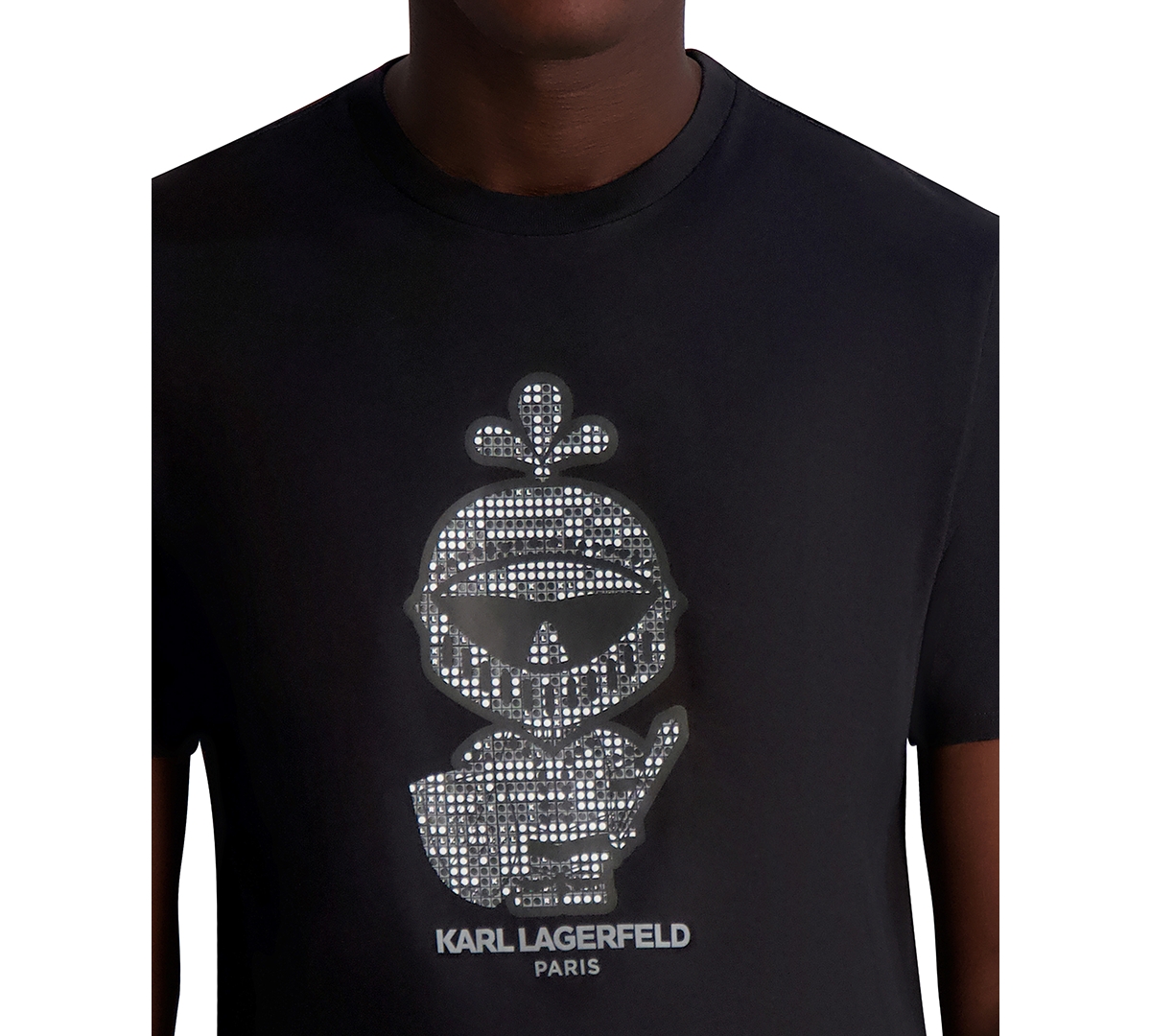 Karl Lagerfeld Paris Karl Armour Logo Patch T-shirt In Black