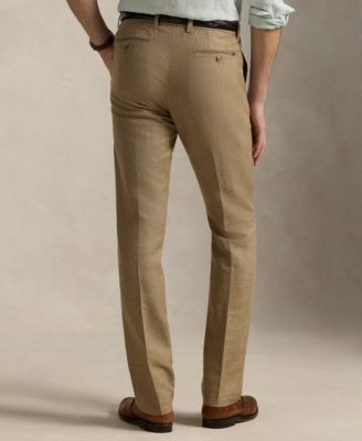 Men's Straight-Fit Houndstooth Twill Pants