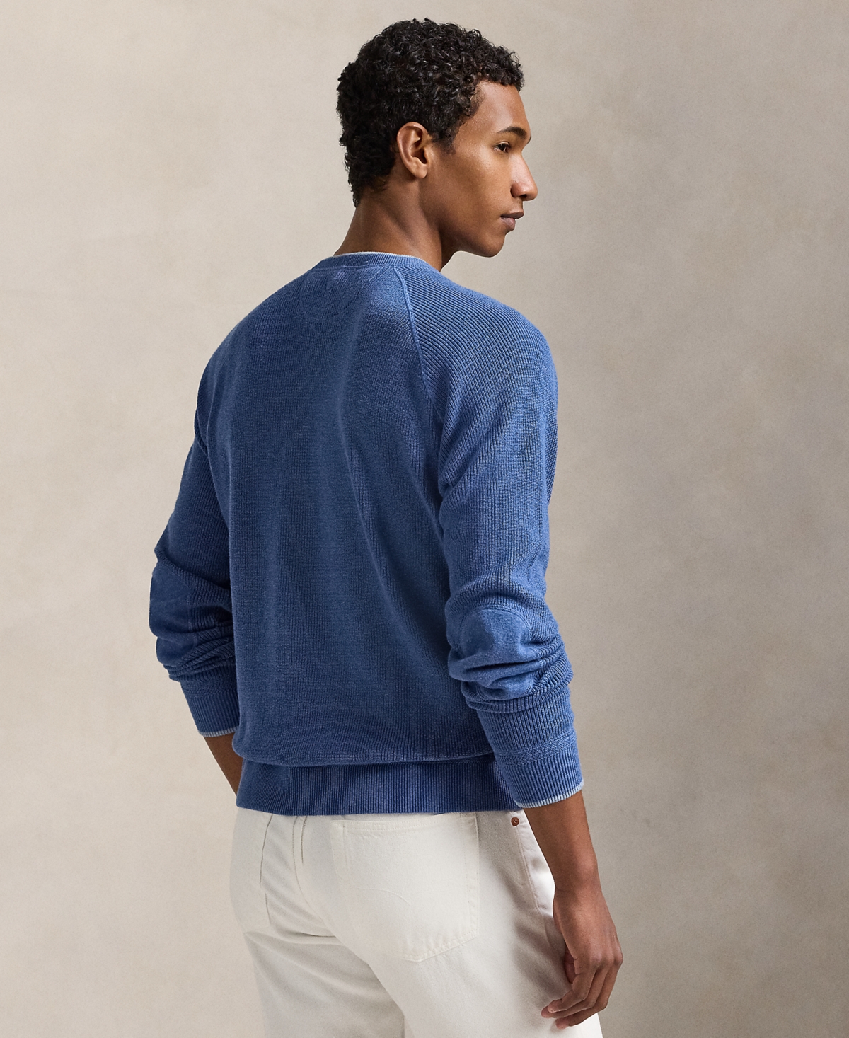Polo Ralph Lauren Men's Textured Cotton Sweater In Blue