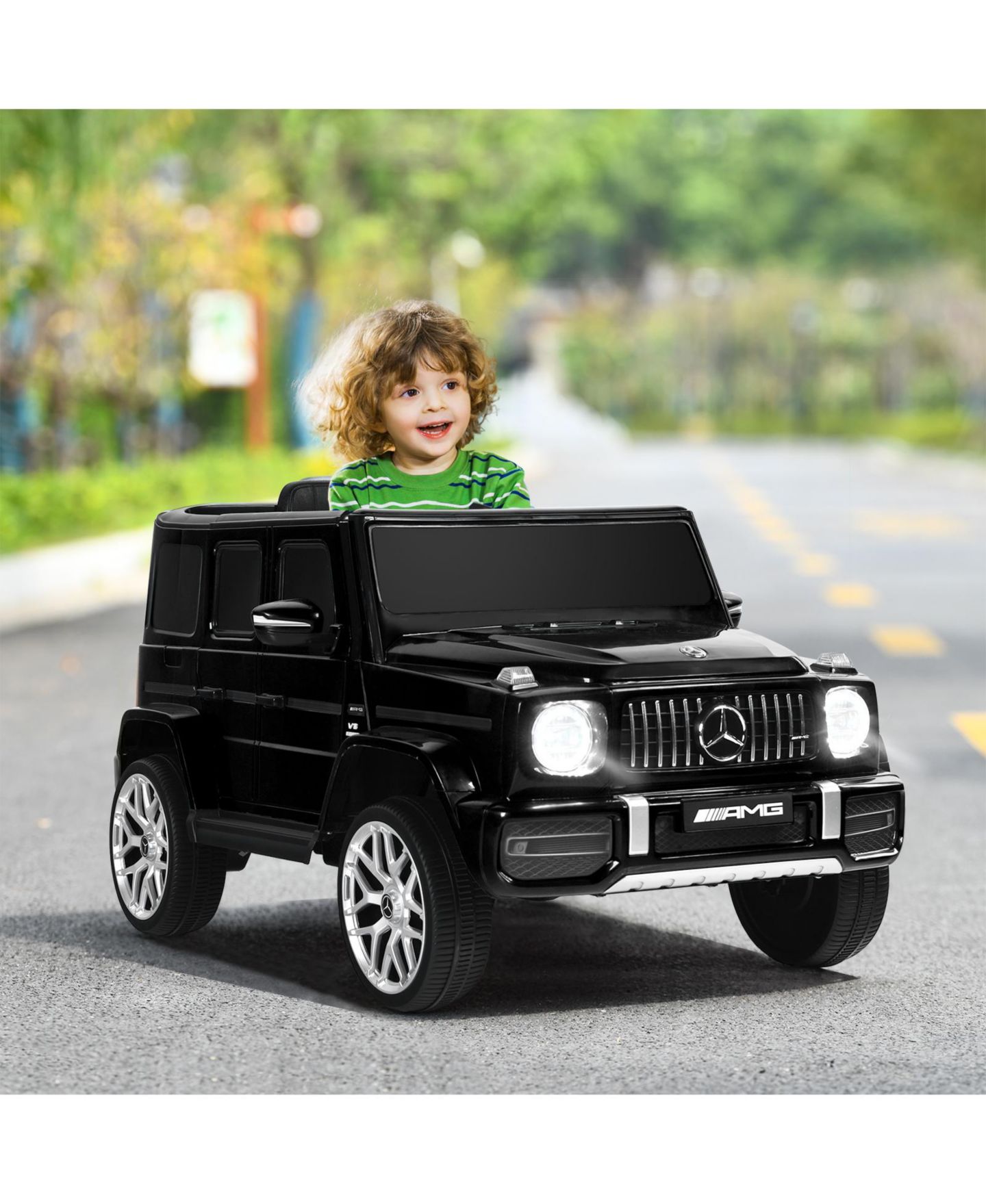 Детская игрушка Mecale Mercedes-Benz G63 Licensed 12V Remote Control Ride-On Car, Fits 2 Riders, Ages 3+, цвет: Чёрный — фото 2