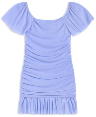 jules big girls ruched flutter-sleeve mesh dress reviews With Jules Big Girls Ruched Flutter-Sleeve Glitter Knit Dress