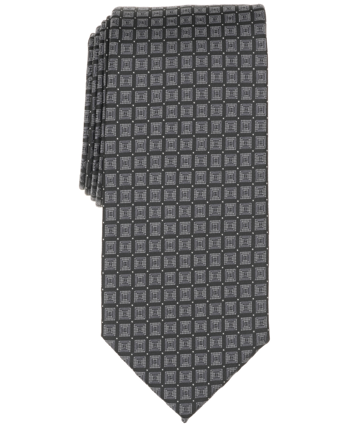 Men's Travers Square-Pattern Tie - Taupe