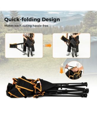 Folding Camping Chair with Footrest Camping Lounge Chair with Carry Bag