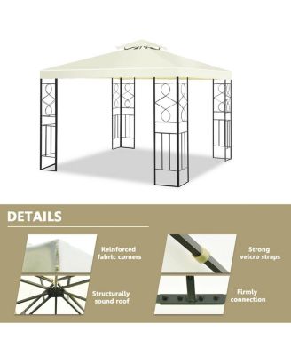 2 Tiers 10 x 10 Feet Patio Gazebo Canopy Tent