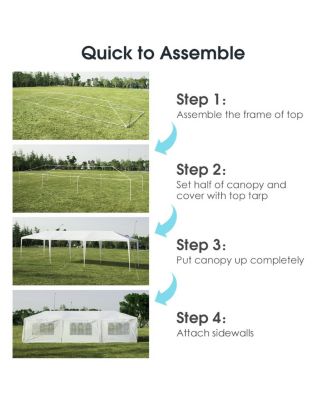 10 x 30 Feet Outdoor Canopy Tent with 6 Removable Sidewalls and 2 Doorways