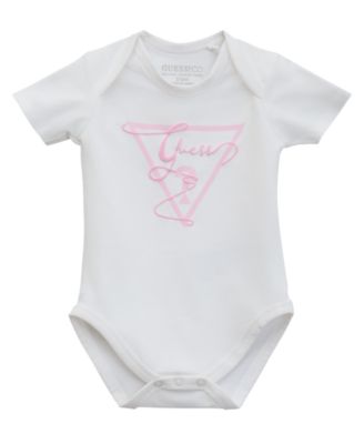 Baby Girls 5-Piece Bodysuits, Shorts, Bib, and Socks Set 
