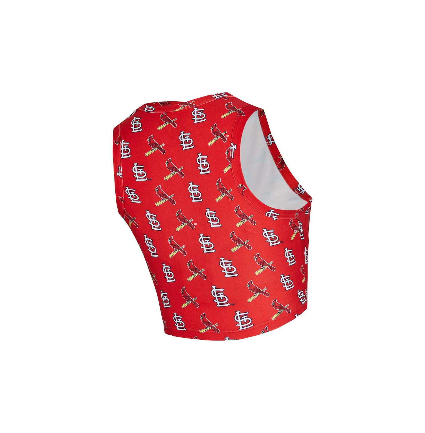 Женский комплект Concepts Sport 2-Piece Red St. Louis Cardinals Knit Tank Top and Skort Set — фото 3