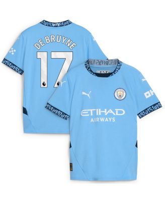 Puma - Youth Kevin De Bruyne Light Blue Manchester City 2024/25 Home Replica Player Jersey