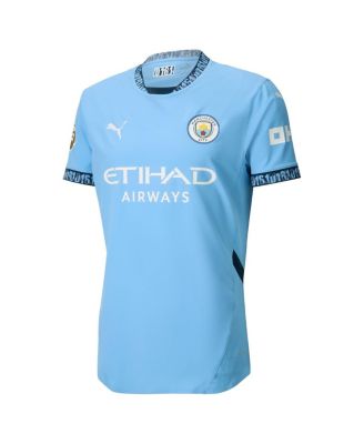 Men's Erling Haaland Light Blue Manchester City 2024/25 Home Authentic Player Jersey