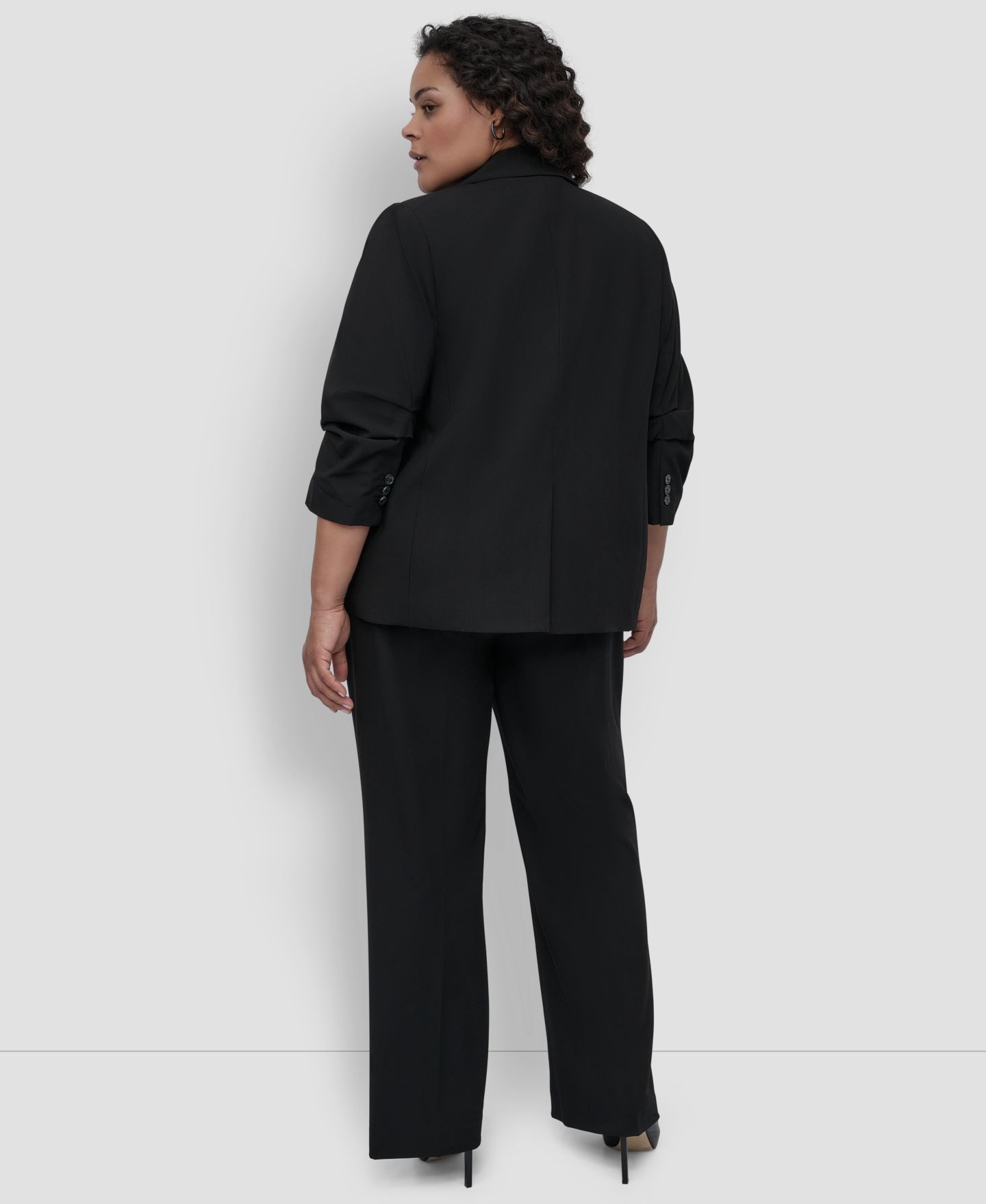 Женский пиджак DKNY Plus Size 3/4-Sleeve Madison Blazer, цвет: Чёрный — фото 2