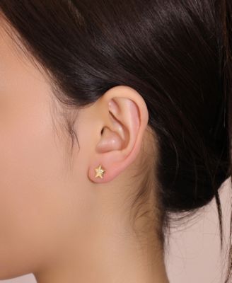 Cubic Zirconia Mickey Mouse Football Earring Set