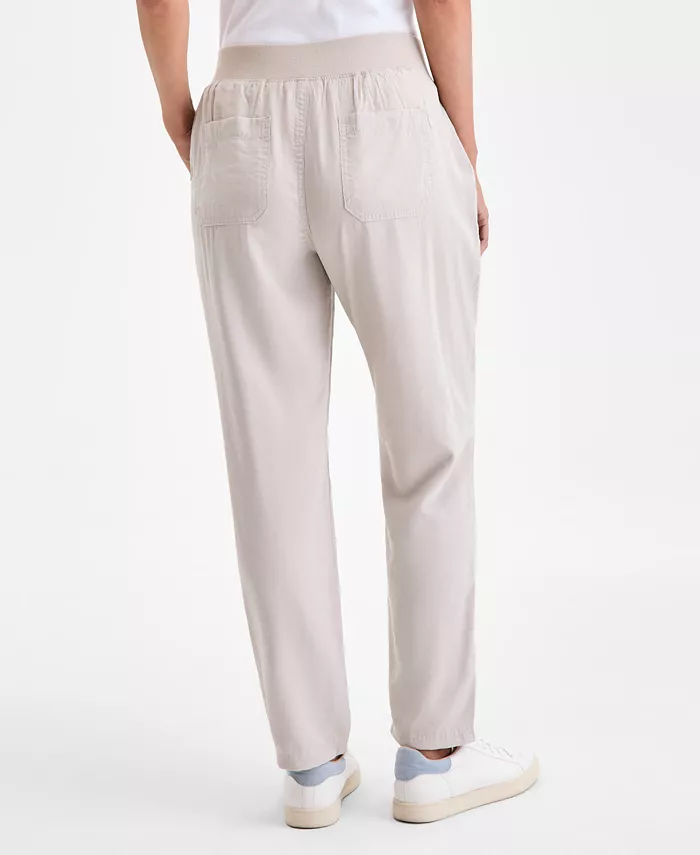 Women's Mid-Rise Pull On Straight-Leg Ankle Pants - thumbnail 7