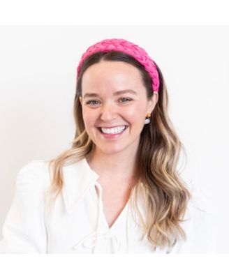 Women's Blushing Braid Headband - Hot Pink