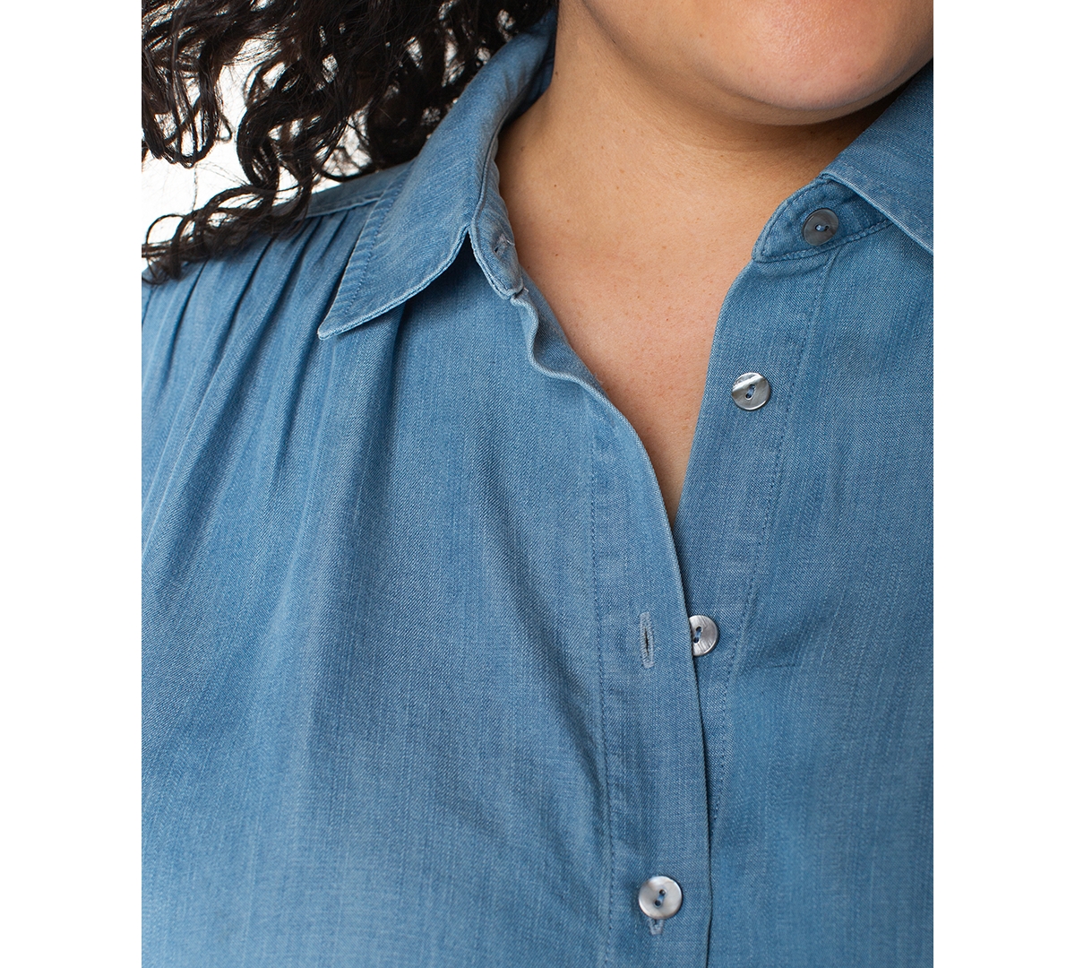 Liverpool Los Angeles Petite Flutter-sleeve Blouse