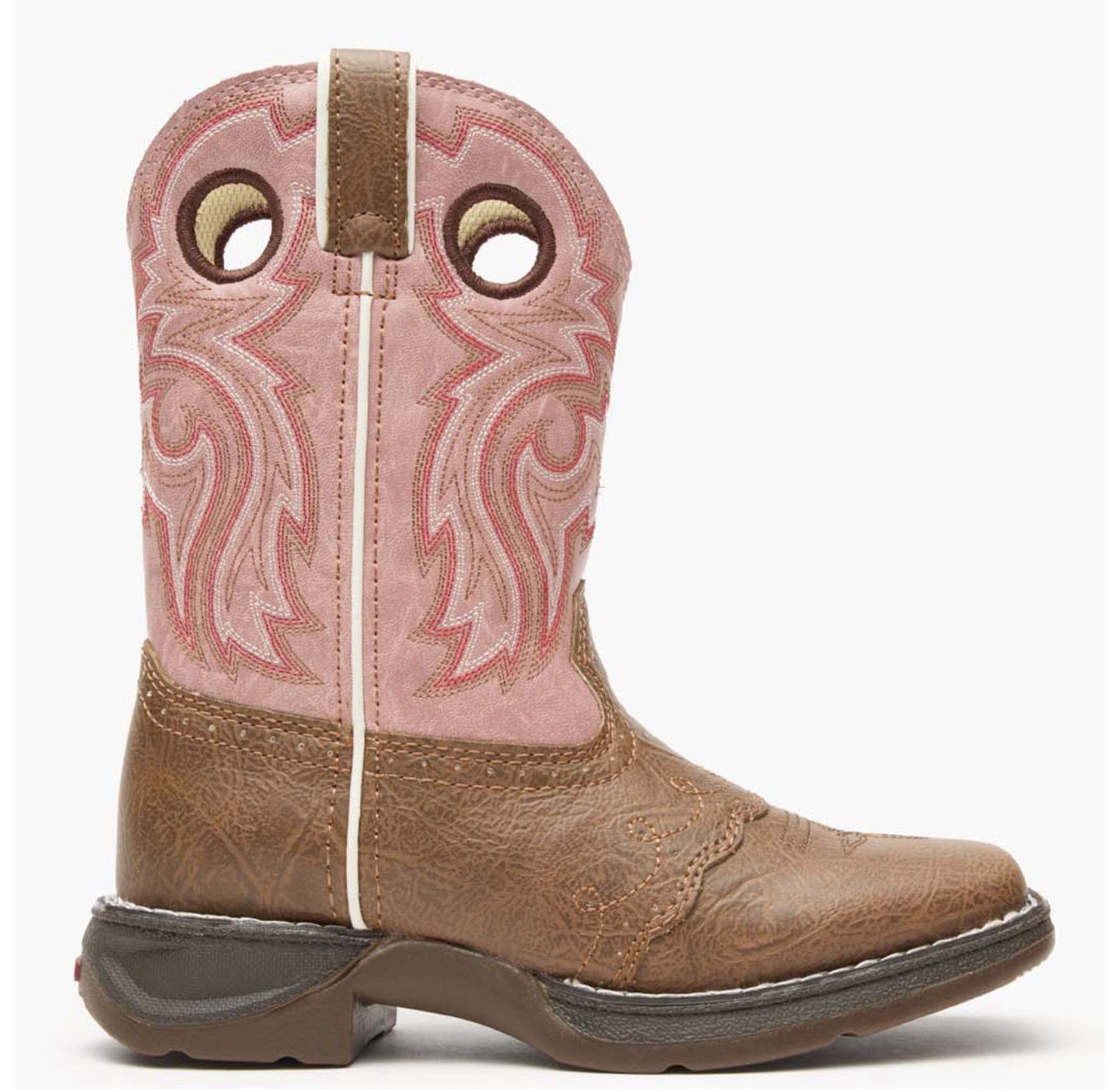 Детские ботинки Durango Lil' Rebel Western Boot, цвет: Светло-коричневый / Розовый — фото 8