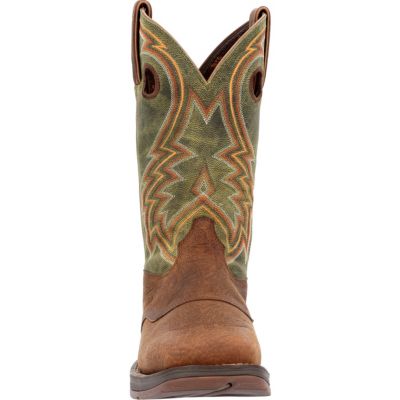 Men's Rebel by Dark Chestnut and Hunter Green Western Boot