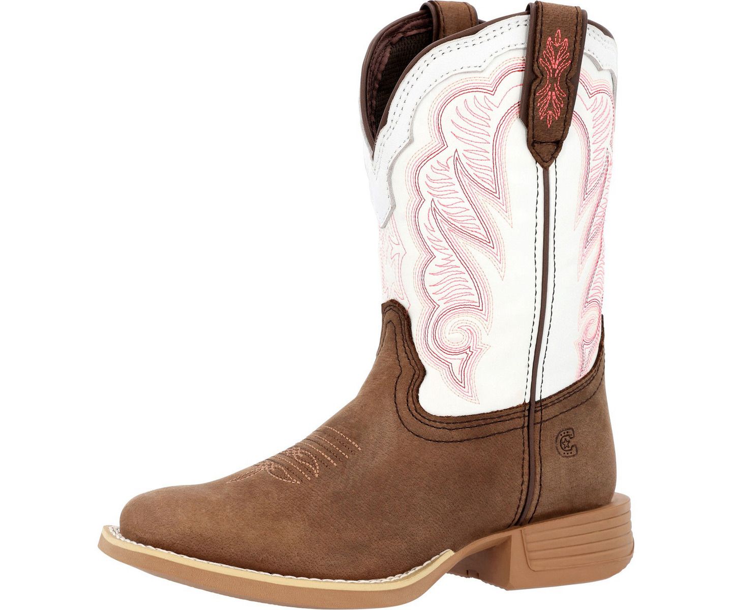 Детские ботинки Durango Lil' Rebel Pro Trail Brown and White Western Boot, цвет: Коричневый / Белый — фото 9