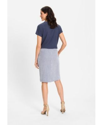 Women's Seersucker Pull-On Skirt