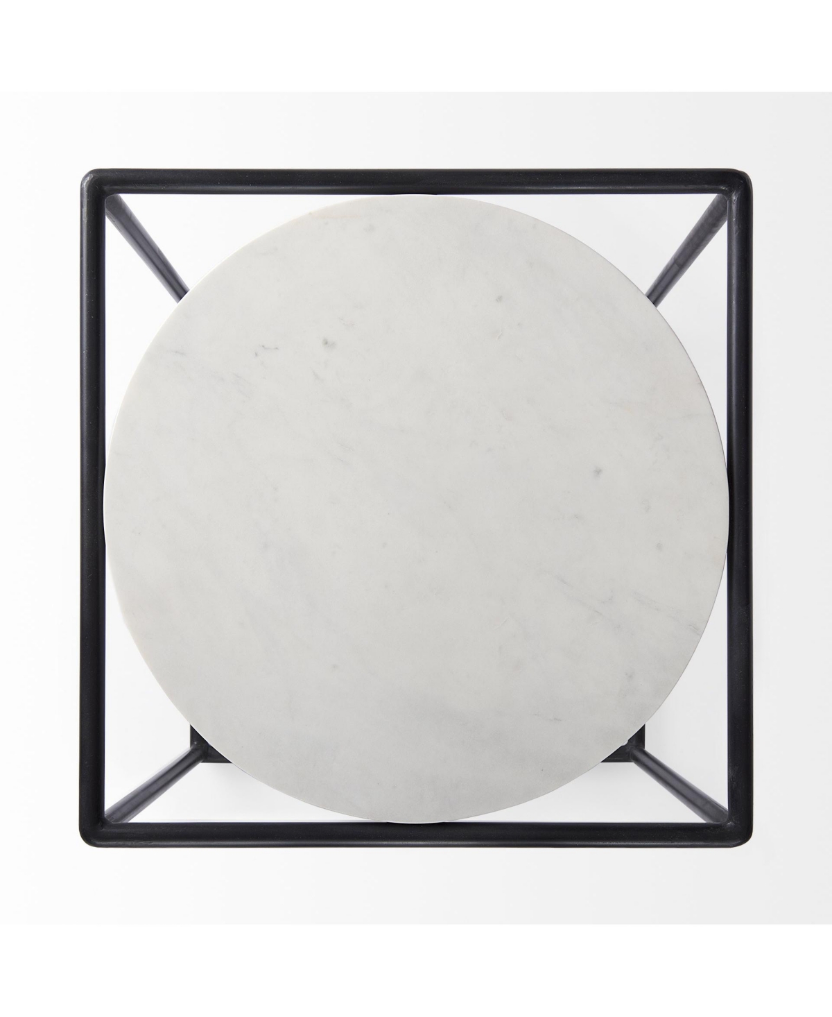 Marble Round End Table for Living Room or Bedroom Decor