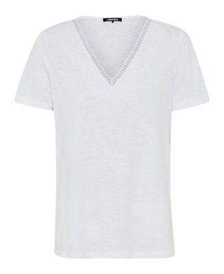 Women's Modern Eyelet V-Neck T-Shirt
