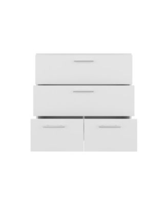 Goshen Dresser, 4 Drawers, 4 Legs, White